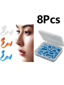 8个装硅胶鼻夹，鼻腔扩张器，呼吸辅助器具，减少打鼾。适合日常佩戴和夜间使用。是送给父母和祖父母的理想选择，也是馈赠亲朋好友的绝佳礼物。配有收纳盒，方便存放。 - 彩色 - 查看 10