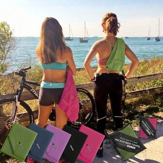 Snabbtorkande svetthandduk av ultrafina fibrer, bärbart set med förvaringsväska, oumbärlig för gym, simning, utomhuscamping och resor, lättviktig