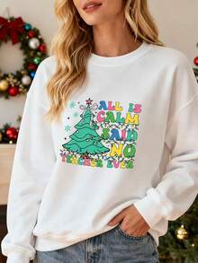 Women Plus Size Sports Sweatshirts - White - View 1