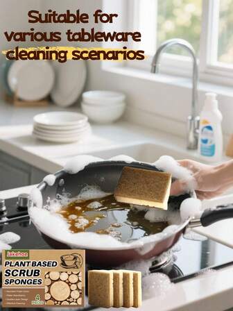 jakehoe Kitchen Cleaning Sponge, Suitable For Bowls, Dishes, Pots And Countertops. Rich Foam Removes Stains, Easy To Rinse. Designed To Quickly Dissolve Stubborn Grease And Food Residue. Instructions: Add A Small Amount Of Soap, Rub To Create Foam. Gently Wipe To Remove Stubborn Stains, Rinse Thoroughly After Use For Repeated Use. Applicable For Various Dishware Cleaning Scenarios.
