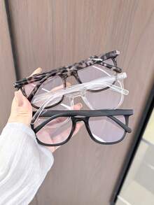 3PCS Women's Casual Square Glasses Glasses Vintage Design Polycarbonate Frame Lightweight For Office Work And Daily Reading