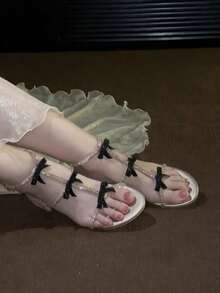 2025 Nouveaux sandales magnifiques avec strass pour femmes, à porter avec des robes d'été, talons hauts super épais pour dames - Doré - Voir 2
