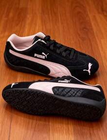 PUMA Speedcat Series Comfortable Versatile Non-Slip Wear-Resistant Thin Sole Shoes, Low-Top Casual Shoes, Unisex Smoke Pink Black - Smoky Black - View 7