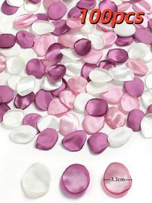 100/200/300pcs Simulated Rose Petals For Wedding Aisles, Flower Girl Baskets, Centerpieces And Tables, Parties, Showers, Birthdays, Durable And Long-Lasting, Perfect For Valentine's Day, Weddings, Proposals, Anniversaries And Romantic Nights - The Perfect Floral Decoration, Bouquet Accessory For Any Occasio - 100pcs - View 17