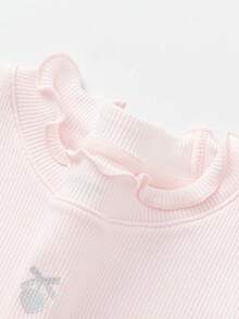 Balabala 2-6Y Girls' Soft Cotton Long Sleeve T-Shirt, Cute Pattern, Spring/Autumn - Pink - View 8