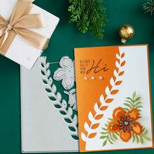 1pc Creative Lace Flower Metal Cutting Die, DIY Scrapbooking Embossing Mold, Greeting Card Making Template, Suitable For Album Card, Handmade Card Craft Tool - Silver - View 6