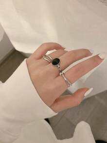 RINTOLER 3件套简约戒指 - 銀色 - 查看 5