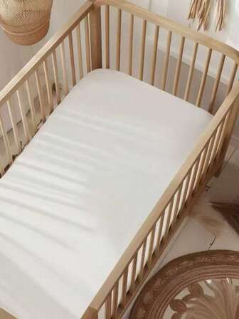 1pc Soft & Comfortable Fitted Crib Sheet For Newborn Baby
