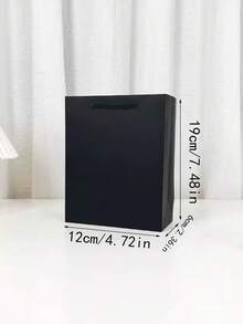 2/8pcs Black Gift Bags, Embossed Handles, High-End, Black Paper Bags, Minimalist, Black Card Gift Bags, Suitable For Clothing, Accessories, Gifts, Home Decor, Office, School, Scarves, Shawls, Snacks, Weddings, Holiday Parties, Souvenirs, Gifts For Teachers, Classmates, Colleagues, Friends, Girlfriends, Boyfriends, Brides, Bridesmaids