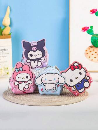  1pc Sanrio Coin Purse, Cute & Compact, Can Be Hung On Backpack, Cartoon Creative Design, Mini Earbud & Key Holder