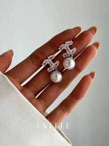 18K Gold Plated Elegant & Cute Silver Earrings, Suitable For Daily Wear And Gatherings - Silver - View 4