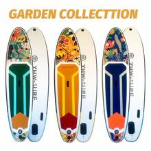 YHW-SURF 320cm Inflatable Surfboard, Adult Beginner Paddle Board, Yoga Fishing Board, Portable Inflatable Slip Board, Includes Professional Foot Rope, Air Pump, Backpack