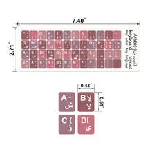 2pcs Arabic Keyboard Stickers, Suitable For Laptop And Desktop Computer - Cost-Effective Keyboard Skin, Durable PVC Material, Easy To Apply Numeric Keypad Labels, Improve Typing Comfort, Laptop Keyboard Stickers - Red - View 4