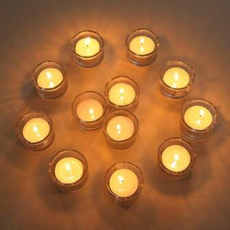 8/12-delars mini-ljusstakar i glas, perfekt för flytande ljus, kristallljusstakar för värmeljus, lämplig för alla hjärtans dag, utomhusbröllop, festivaler, familjesammankomster, halloweendekorationer, romantiskt bröllop, barfester, heminredning