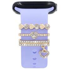 3pcs Fashion Decorative Rings, Charms & Pendants Accessories For Apple Watch Bands