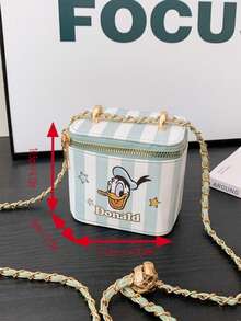 Disney 单肩包，迷你口红包，女孩钱包，时尚手提包，假日收纳包，卡通零钱包，旅行收纳袋 - 單肩斜跨 - 查看 4