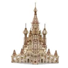 一套476片 - 莫斯科地标建筑主题拼图 DIY 世界著名圣瓦西里大教堂3D木质拼图（492片/46*41*36.5厘米）益智玩具，节日礼物 - 彩色 - 查看 5