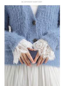 1 Pair Lace Versatile Faux Sleeve Fabric Flared Cuff