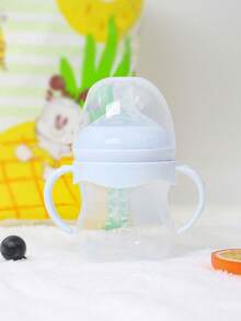 KUNT 1pc Newborn Baby Natural PP Anti-Colic Wide Mouth Plastic Milk Bottle, Shatter-Resistant Bottle Set - Multicolor - View 23