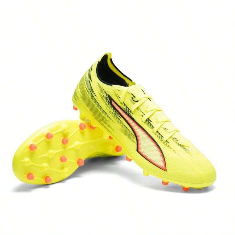 Puma 男女通用足球鞋 ULTRA-6-MATCH-MG 运动鞋 MG 鞋钉 108972-01 - 黃色-黑色-亮紅色-金灰 - 查看 1