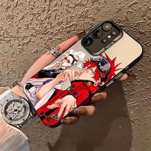 Funda de Teléfono con Diseño de Personaje Anime Gokuraku-gai para S25, S24, S23, S22, S21, S20 FE Ultra Plus 4G/5G - Cubierta Trasera Mate Antigolpes, Accesorioóvil, Diseño de Cultura, Textura Suave, Impresión, para Entusiastas de la Tecnología, Funda para Dispositivo17 17promax - Negro - Ver 2