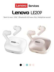 Lenovo 联想 LE209 入耳式蓝牙耳机，具备智能降噪、HIFI 音质、环绕立体声效果和低延迟，适用于音乐、游戏、运动，无线耳塞兼容智能手机和电脑。 - 米色 - 查看 4