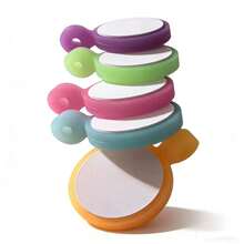 Silicone Dog Tag 5-Piece Set, Luminous Pet ID Tag, Silent, Waterproof And Wear-Resistant, Laser Engraved And Customizable ID, Multi-Color Optional For Pets To Wear - Multicolor - View 5