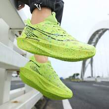 2026 New Men's Versatile Lightweight Comfortable Sports Casual Shoes, Tech Lightweight Cushioning Marathon Competition Training Running Shoes, Unisex Sports Shoes - Green - View 10