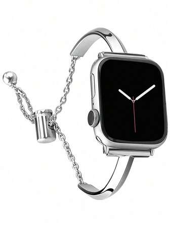 1PC Stainless Steel Band Compatible With Apple Watch Band 38mm 40mm 41mm 42mm 44mm 45mm 46mm 49mm AppleWatch SE Series S10 9 8 7 6 5 4 3 2 1, Slim Versatile Bangle Bracelet For Men/Women