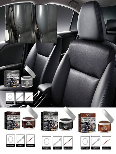 rayhong Läderfärgåterställande kräm - Förnyar och återställer färgen på lädersäten, soffor, jackor och skor i bil. Ändrar läderfärg och återupplivar glansen.