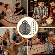 Dragon Sword Pocket Watch Dice Case With 7-Piece Metal Dice Set | Mini Polyhedral DDD Dice For Role Playing Games, DDD Gifts For Men & Boyfriend, RPG Accessories - Multicolor - View 2