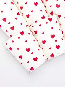10pcs/20pcs/50pcs Valentine Disposable Paper Cups White And Red Mini Heart Paper Drinking Coffee Hot Cold Cups For Wedding Anniversary Valentines Day Lovers Party Supplies - Multicolor - View 5