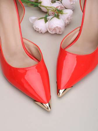 2pcs (1 Pair) Gold & Silver High Heel Shoe Toe Protectors, Shoe Tip Repair Accessories, Metal Shoe Toe Decorations, Damage Repair & Wear Prevention, Transform Old Shoes To New