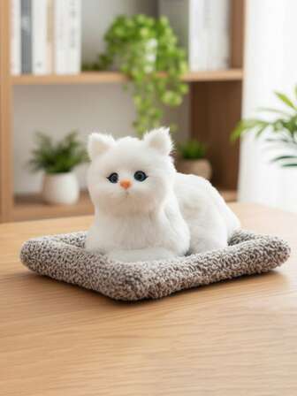 1 件空气净化器猫车装饰 - 逼真的斜倚雕像、防滑仪表板装饰和架子装饰，适合宠物爱好者