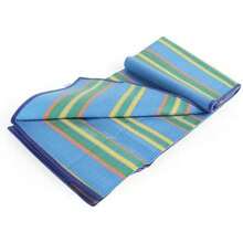 Camco - Tapete con correa, diseño de rayas, Azul y Verde, 60" x 78"(Multicolor 6'6" x 5' (Rectangular)) - Multicolor - Ver 7
