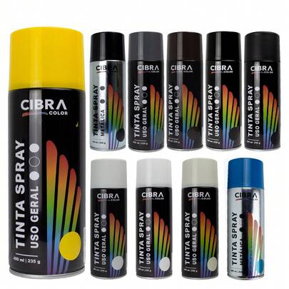Tinta Spray Cibra 400 Ml Cores Uso Geral Metálico Automotivo, Fácil de aplicar, secagem rápida, possui bom nivelamento e excelente resistência a intempéries.