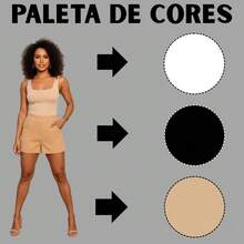 Body Decote Quadradado Feminino Tecido Suplex Moda Verao - Bege - Visão 4