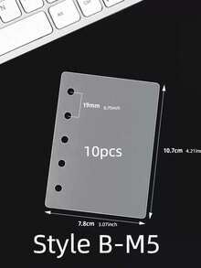 A5/A6/A7/A8 Size Transparent Matte Loose Leaf Inner Pages, Sticker Books, Sticker Backings, Stamp Albums, Cultural Stamp Pages, Ink Pad Refill Pages, 3D Sticker Book Sticker Boards, Sticker Book Making, Book Covers, Office Supplies 10pcs Matte Sleeves (Random Styles) - Clear - View 15