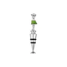 Wine Things Zinc Alloy Hula Dancer Wine and Beverage Bottle Stopper and Wine Preserver, Painted - 4 3/4" L + Plateado - Ver 2