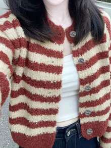 Women Cardigans - Red - View 4