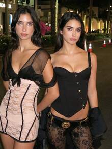 Ladies' Fashion, Sexy Design, Personalized Solid Color, Casual, Exposed Navel, Sleeveless Suspender, Backless, Hanging Buckle T-Shirt Top - 黑色 - 查看 6