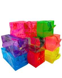Kit 20 Transparent Toiletry Bag Party Favor Case - 彩色 - 查看 3