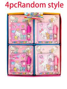 Random Style Kawaii Hello Kittys Pocket Book Kitty Cat Hand Book Notepad Paper Notebook Cartoon Office Stationery Gift Toys (Some Parts May Be Random)Sanrio 1pc, Cartoon Anime Sanrio Small Notepad Set With Ballpoint Pen, Mini Small Notepad Notebook, Adult Universal Cute Notebook Plus Ballpoint Pen Set For Male And Female Students, Home Entertainment Classroom Writing Writing Final Exam Prize Gift Stationery Set