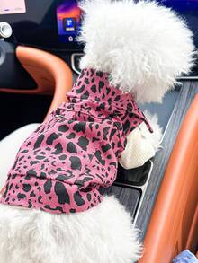 1pc Pet Clothes, Leopard Print Outfit For Small Dogs & Puppies, Comfortable & Cute Apparel For Pets - Multicolor - View 9