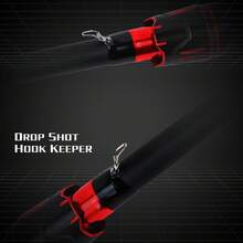 钓鱼竿，四节式钓鱼竿，便携式1.8米钓鱼竿，EVA手柄，淡水咸水适用，适合钓鲈鱼和鳟鱼，男士礼物 - 紅色 - 查看 5