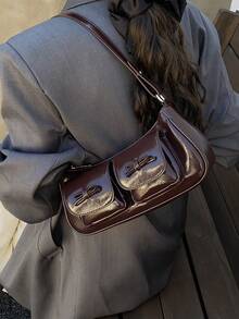 Fashionable Retro Women's Shoulder Bag, Versatile High Quality Underarm Bag, Niche Stylish Handbag - Multicolor - View 16