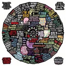 100 PCS Sarcastic Stickers,Funny Stickers For Adults,Snarky, Humorous Quotes Stickers For Water Bottle,Laptop,Phone,Hard Hat,Bumper,Gifts For Adult - Multicolor - View 6