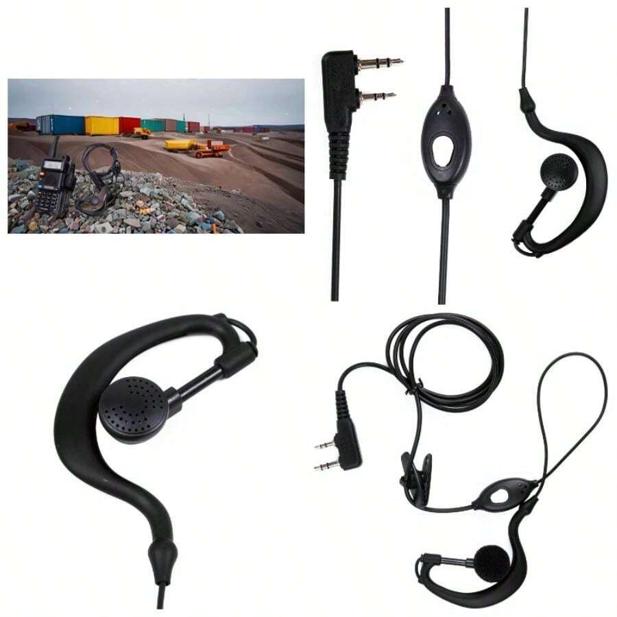 Auricular Walkie Talkie Headphones Earpiece Two Way Radio Headset BF - 888S/ BF - 777S/ BF - 666S/ - 5R/ 5RA/ 5RE 2 PCS EJ01 2Pack - 2 x auricular - Ver 1