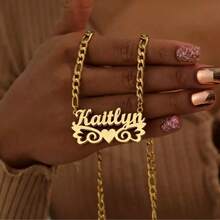 Customized Stainless Steel Double Layer Necklace, Heart-Shaped English Letter Choker Necklace Pendant, Ideal Gift For Couples, Friends, Family, Mother's Day, Fashion, Autumn, Minimalist, Casual, Personalized, Unique Gift For Girlfriend, Mom, Family, Friends, Daughter For Anniversary, Valentine's Day, Mother's Day, Birthday, Graduation, Daily Wear, Wedding, Prom