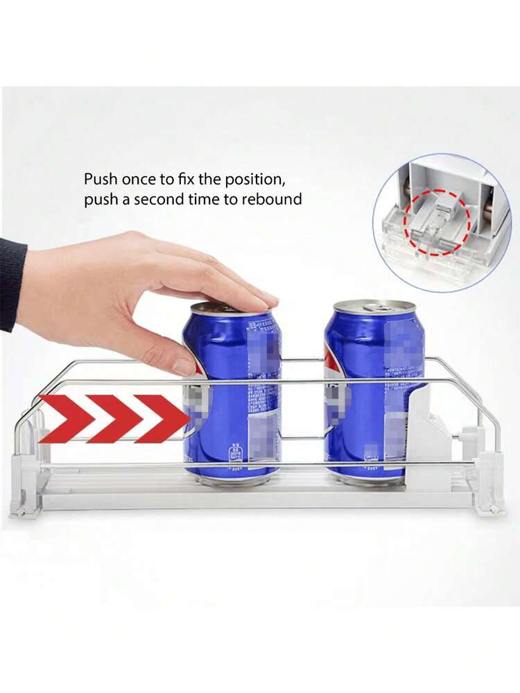 2個 ドリンクディスペンサー、冷蔵庫用ボトル&缶オーガナイザー